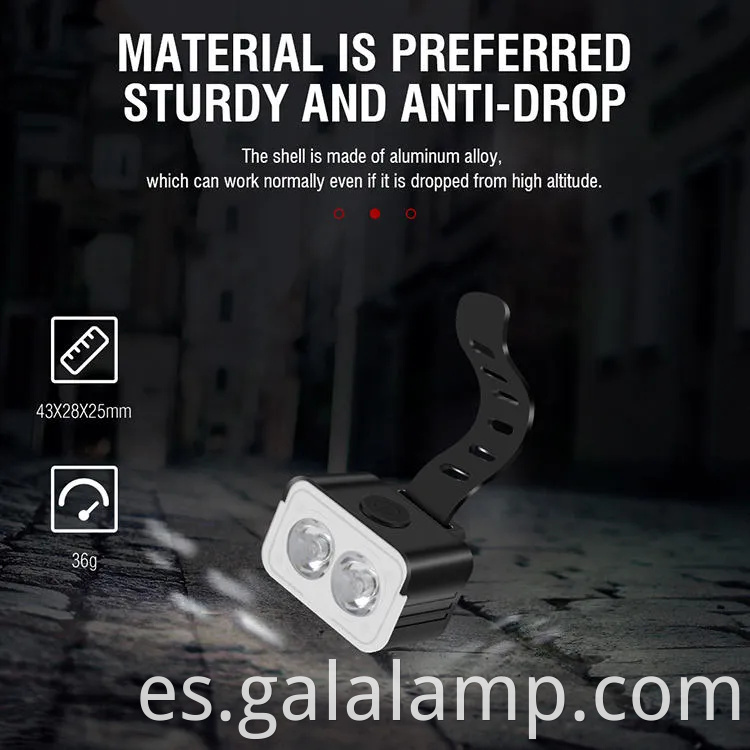 USB recargable de luz LED de bicicleta LED para conducir nocturno seguro